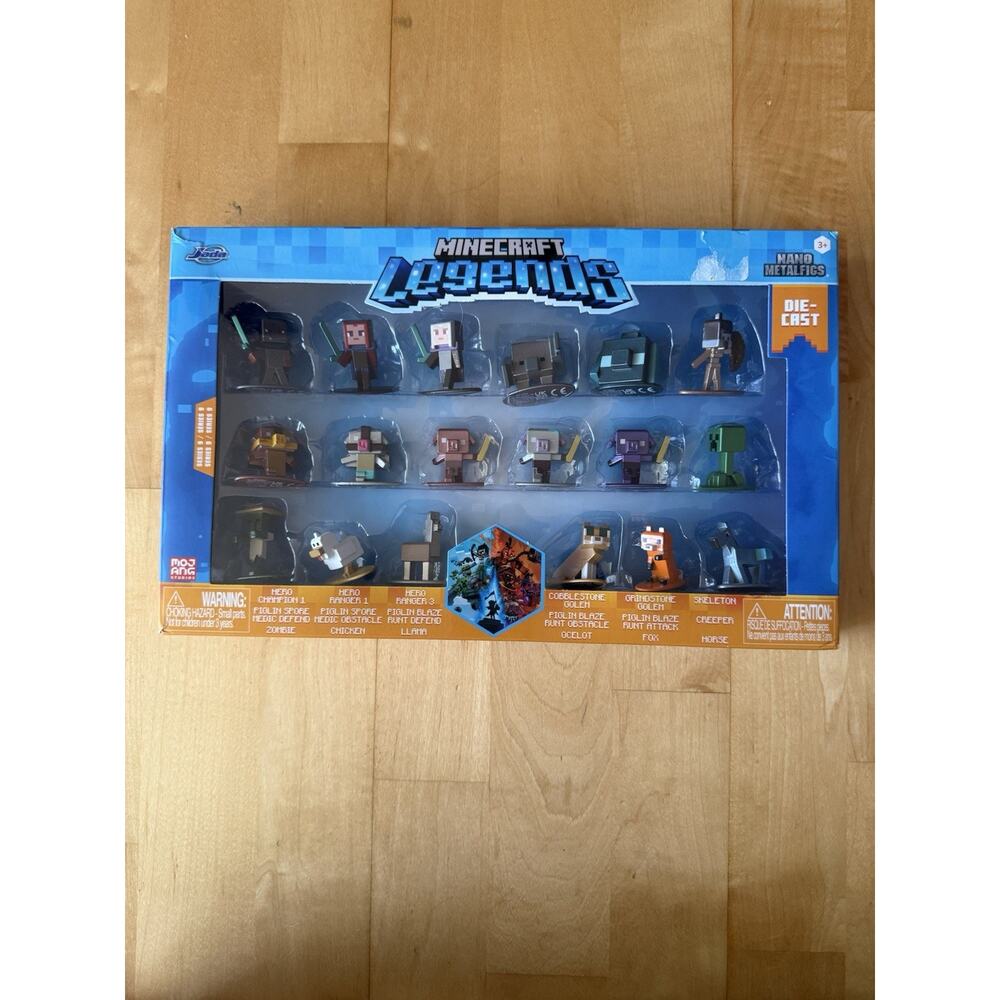 Minecraft Legends Nano Metalfigs Jada Toys 18 Pack 1.65" Mini Figures